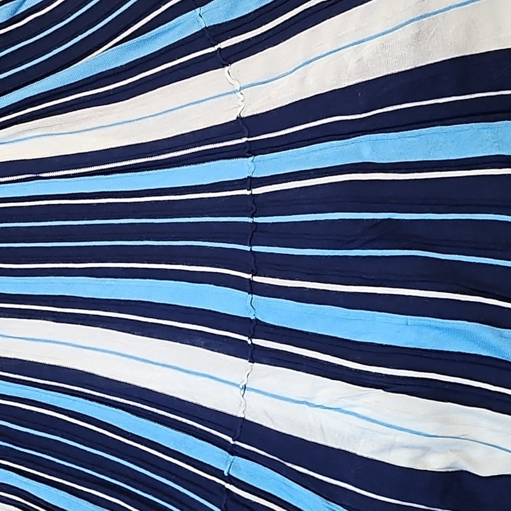 Maeve Navy and Light Blue Striped Maxi Dress - Picture 7 of 16